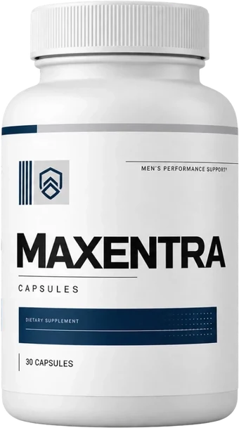 A single bottle of Maxentra capsules